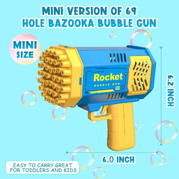 Bubble Machine Gun Mini Bubble Gun for Toddlers, Bubble Maker Blower Toys2 Pcs - Picture 12 of 16